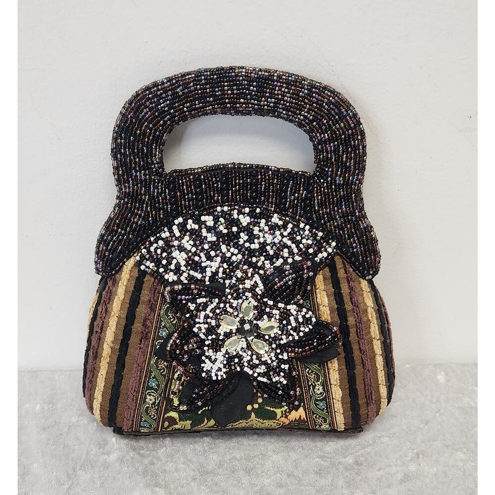 Vintage Pritzi Womens Beaded Clutch/Crossbody Handbag